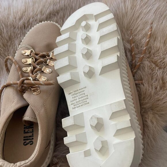Silent D Womens Lugg Sole shoes Honey/tan Canvas NEW Size EU 39/US8.5 - Picture 3 of 5
